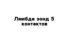 Лямбда зонд 5 контактов